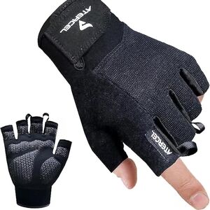 Black Fingerless Workout Gloves 0040